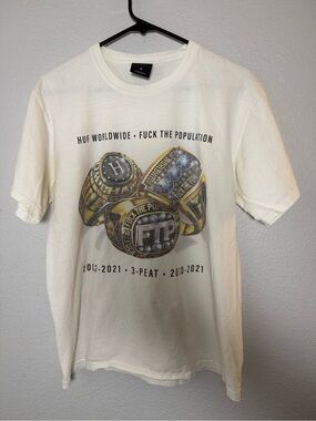 HUF Worldwide FTP Championship Rings Graphic T-Shirt Men’s Medium White Tee
